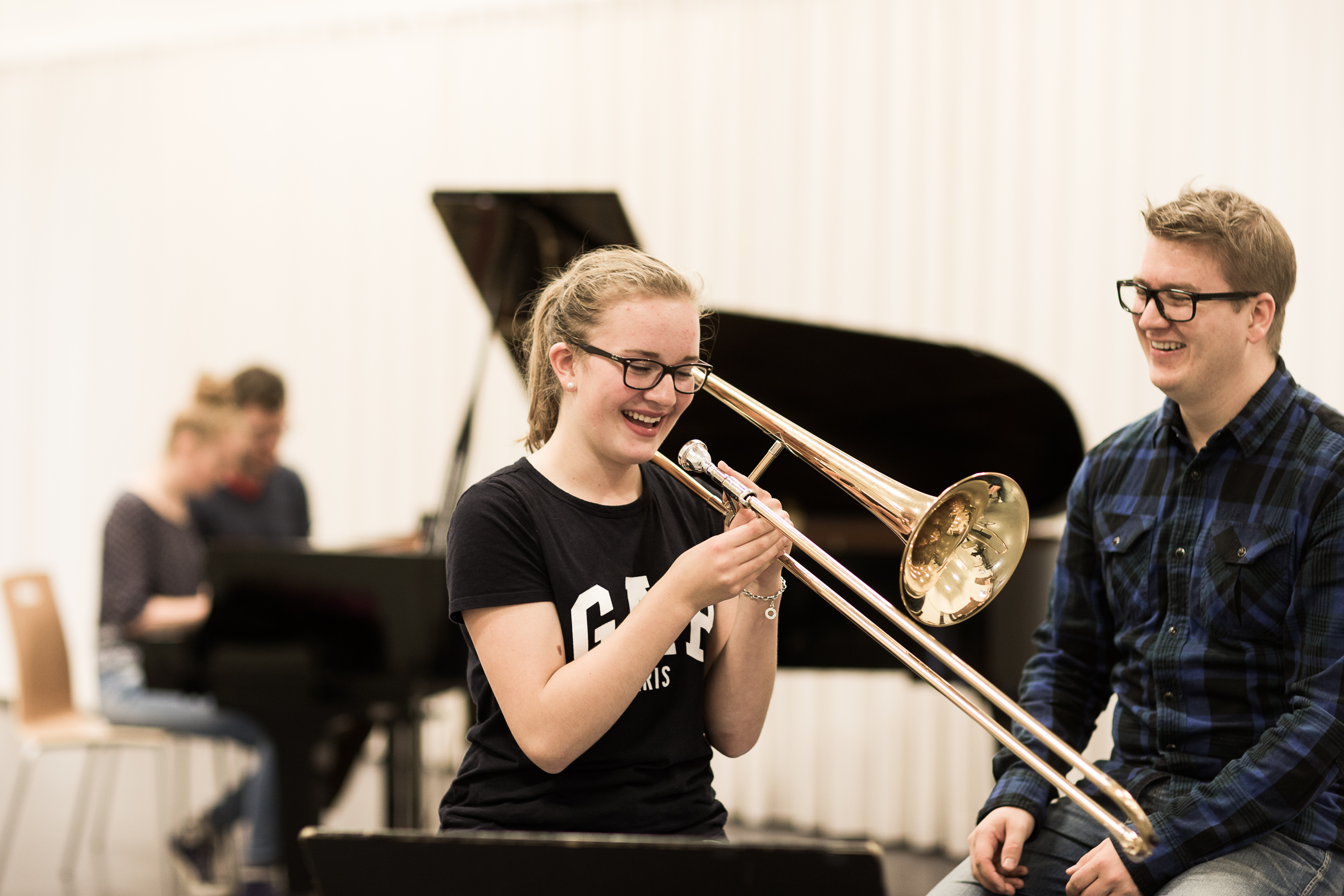 Foto fra Jazzskolen. Jazzstudent Vegard Haugen. Foto: Morten Berentsen.