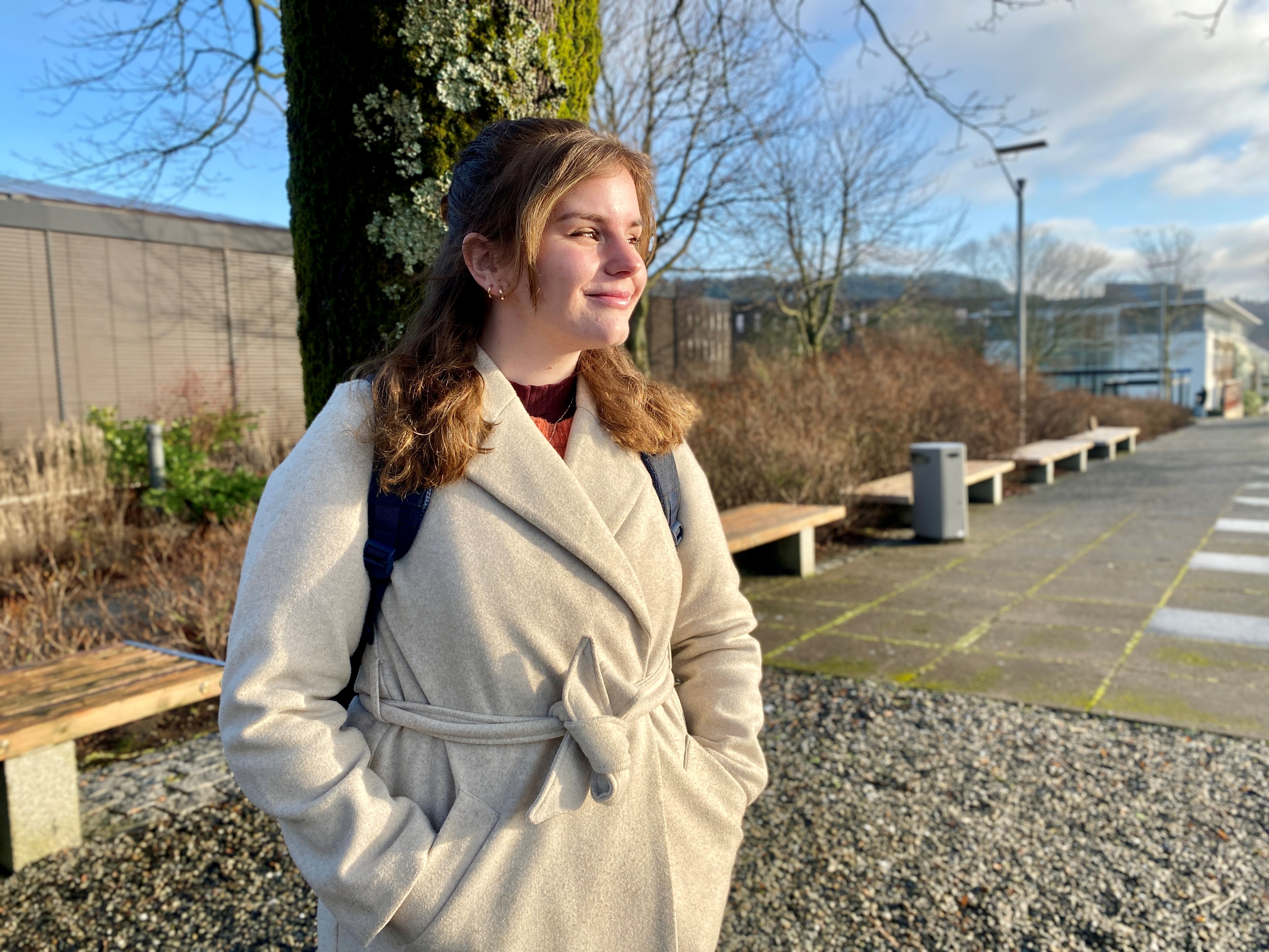 Student på campus