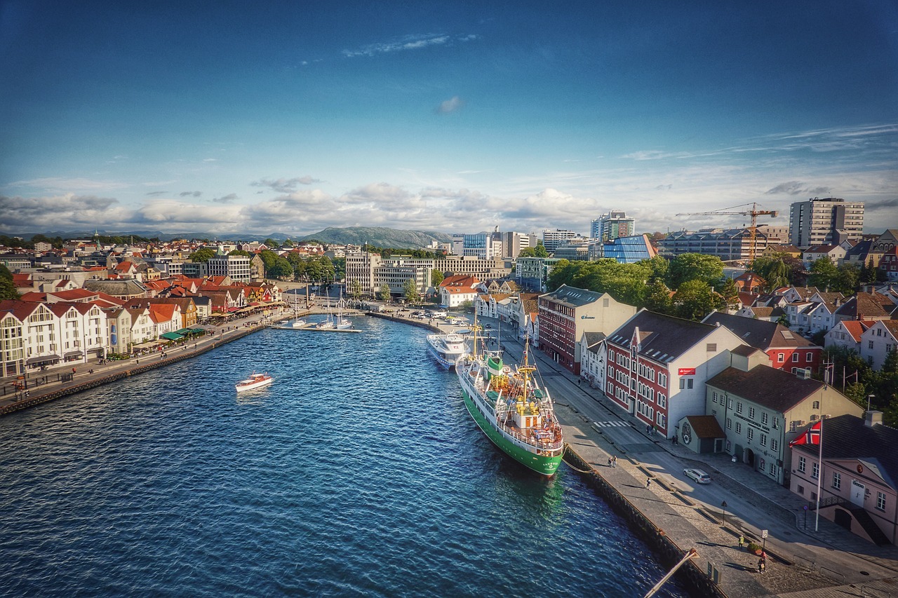 Oversiktsbilde av Vågen i Stavanger.