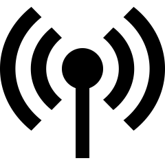 Tegning av radiotårn som ikon for podkast