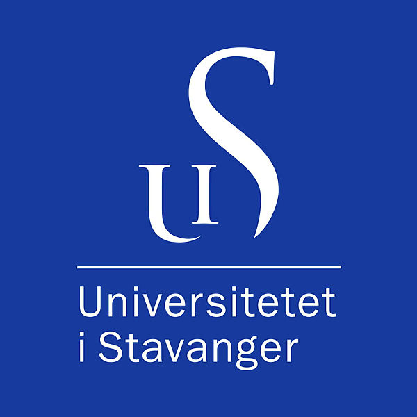 UiS-logo med blå bakgrunn