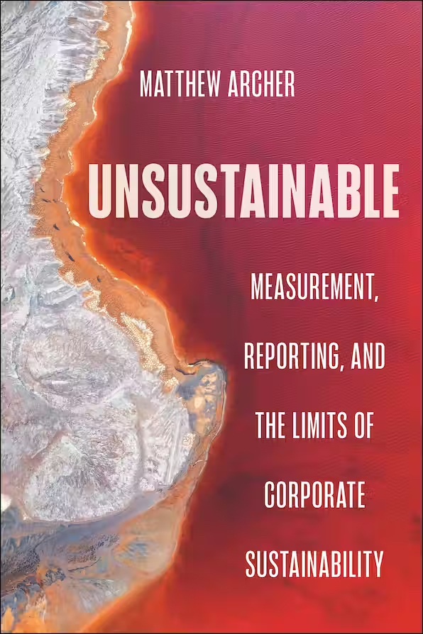 Bokomslag: "Unsustainable" av Matthew Archer
