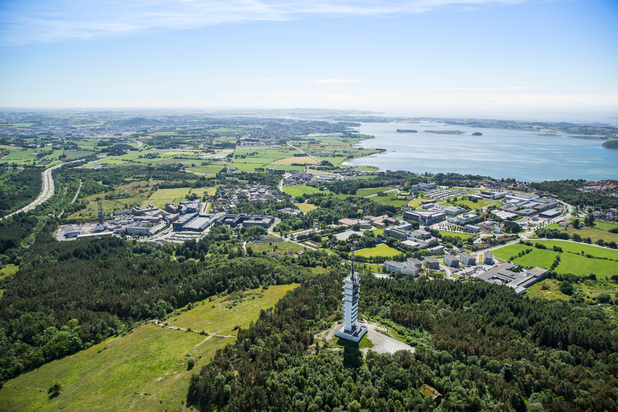 drone picture of campus Ullandhaug