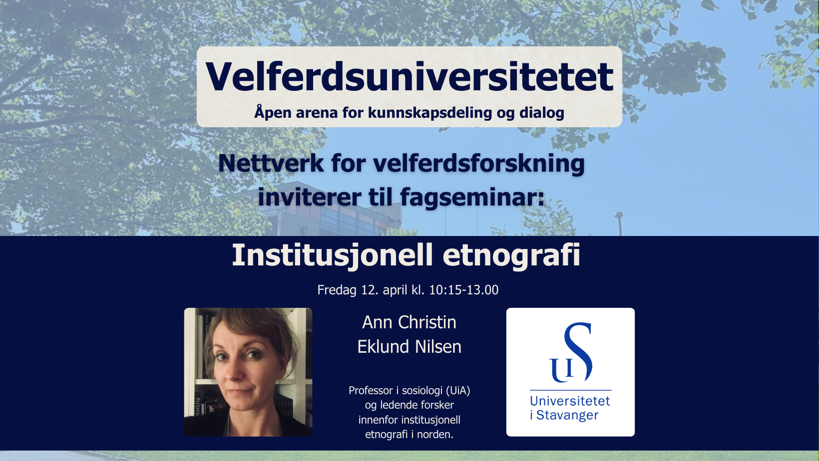 Poster seminar fra velferdsuniversitetet