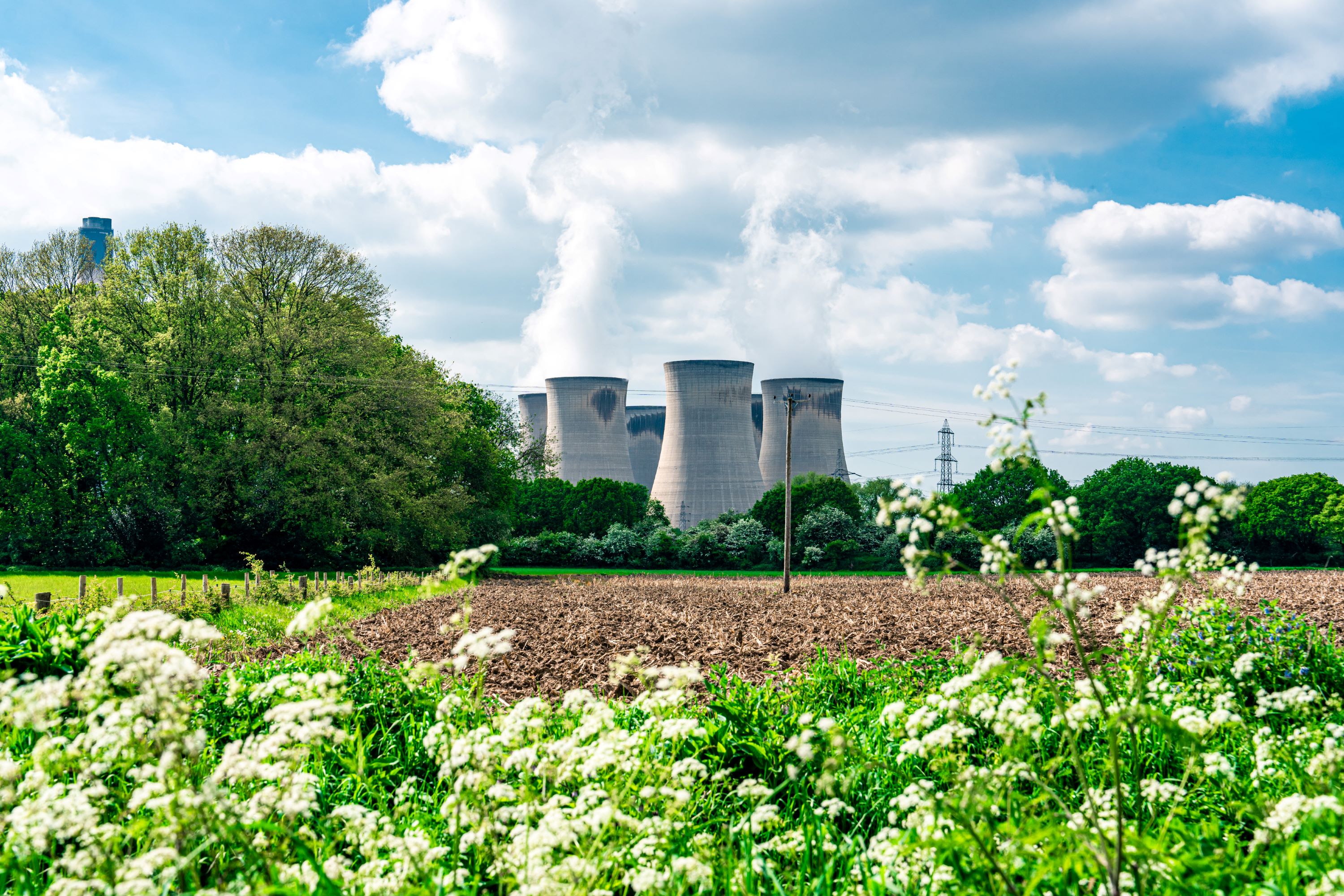 View of power plant at Drax power station stock