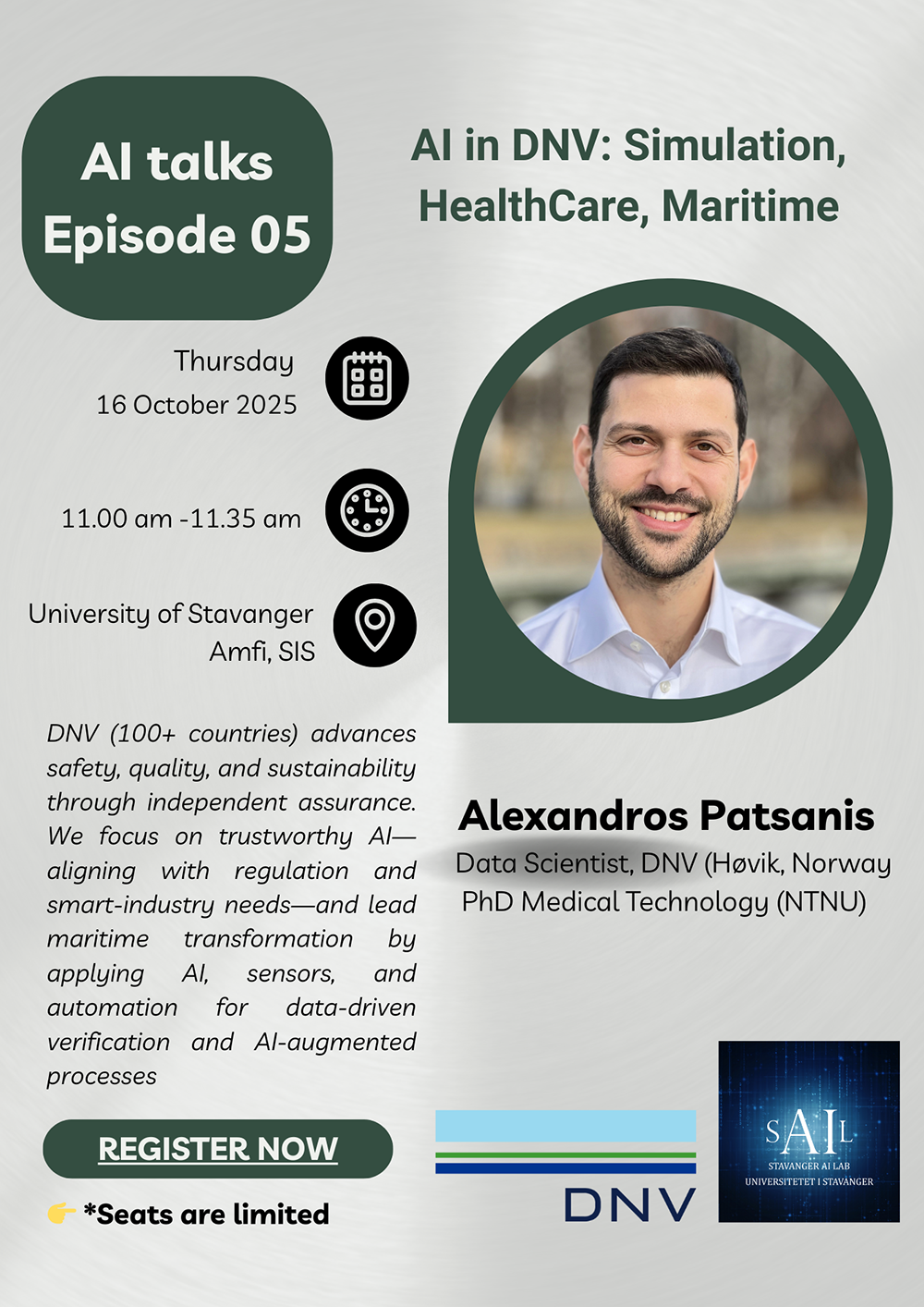 Flyer for AI talk #5