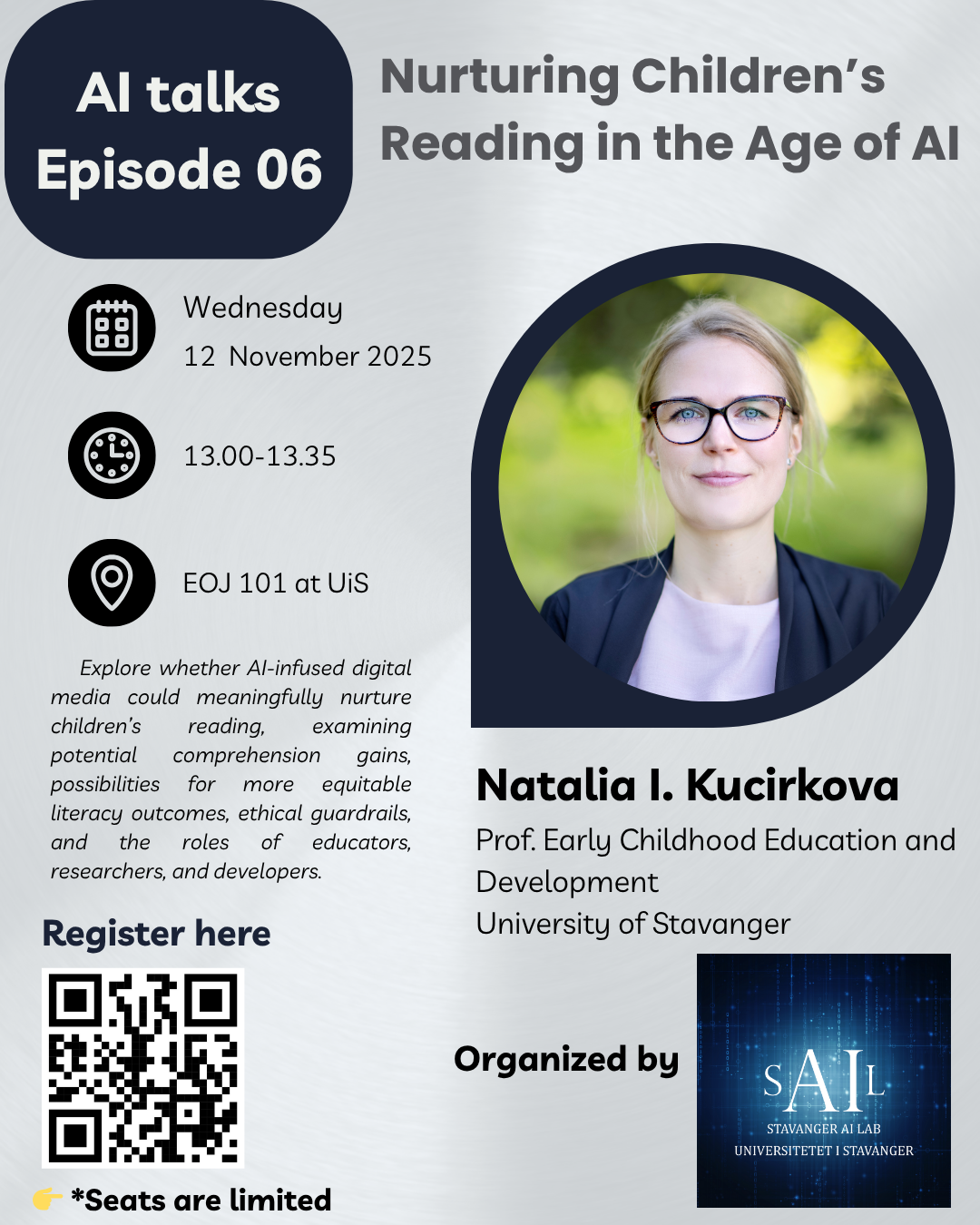 Flyer for AI talk #6