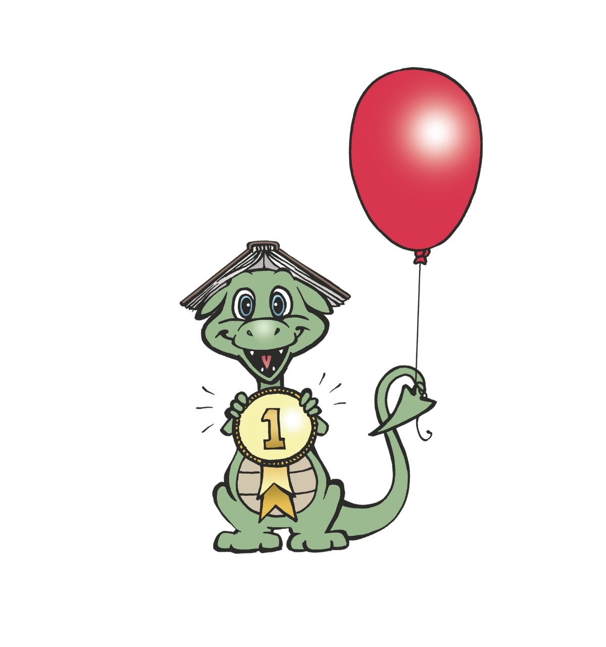 SFO maskot med medalje og ballong