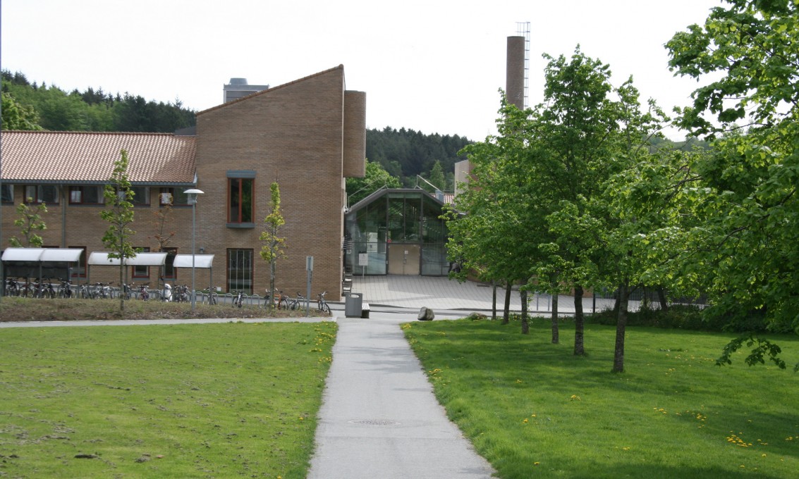 Kjell Arholms hus sett fra stien ved Arne Rettedals hus.