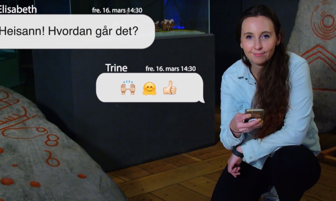 Illustrasjonsfoto nordisk bachelor, student med SMS-teksting