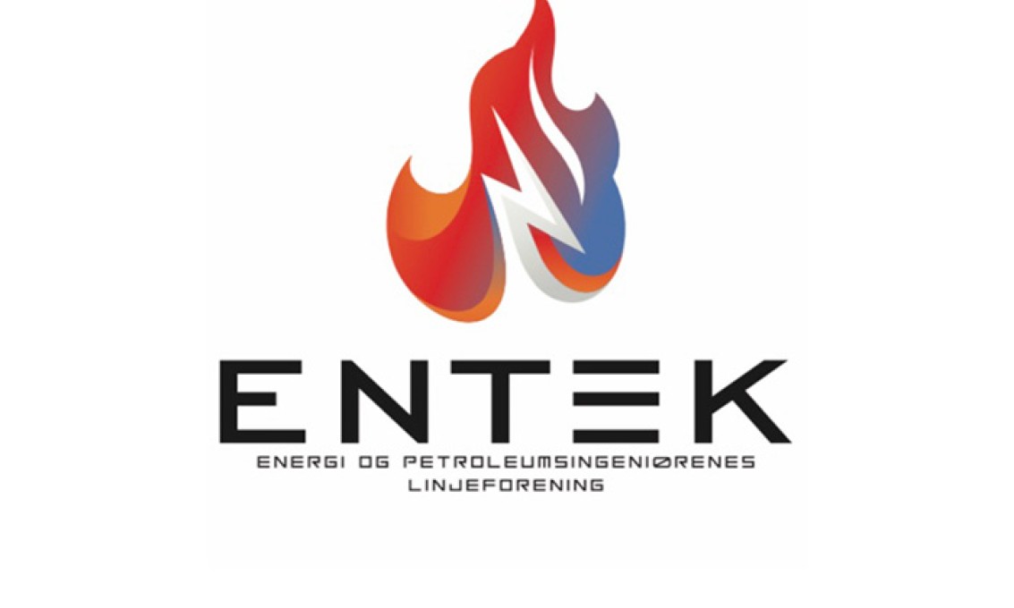 Logo til ENTEK som er linjeforeningen for petroleum- og batteristudenter. Bilde av logo. 