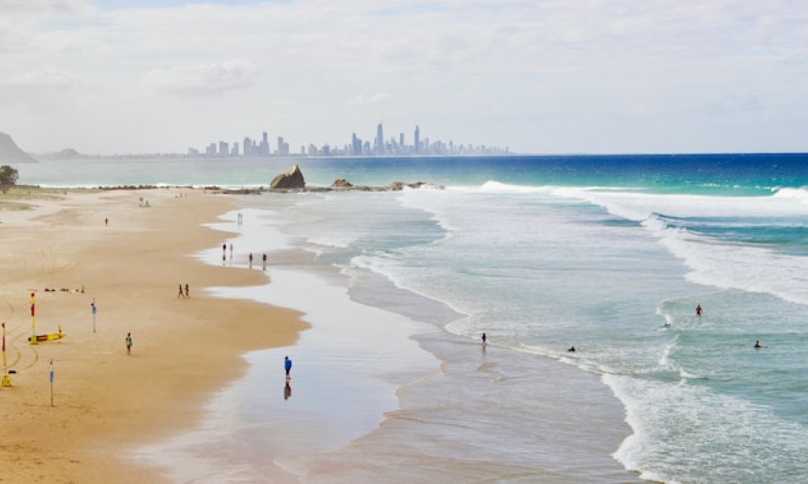 Strand på Gold Coast, Australia