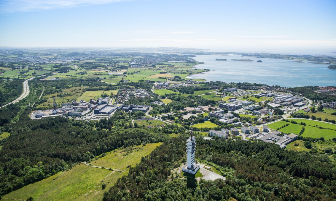 Bilde av campus Ullandhaug i fugleperspektiv