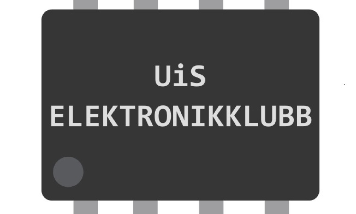 UiS Elektronikklubb sin logo i svart og kvitt