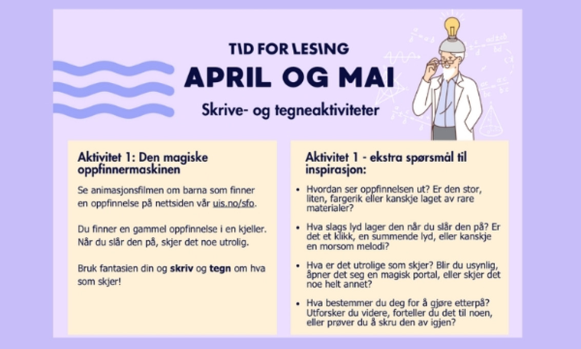 Aktivitetshefte og boktips for april/mai