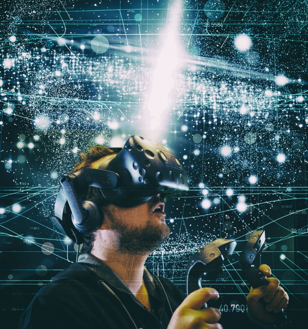 Student med VR-briller