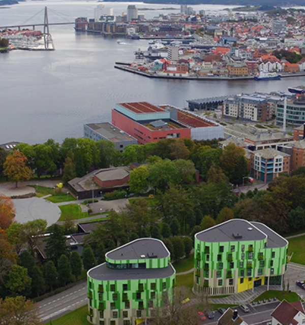 Oversiktsbilde av Campus Bjergsted. Foto: Øystein Stangeland