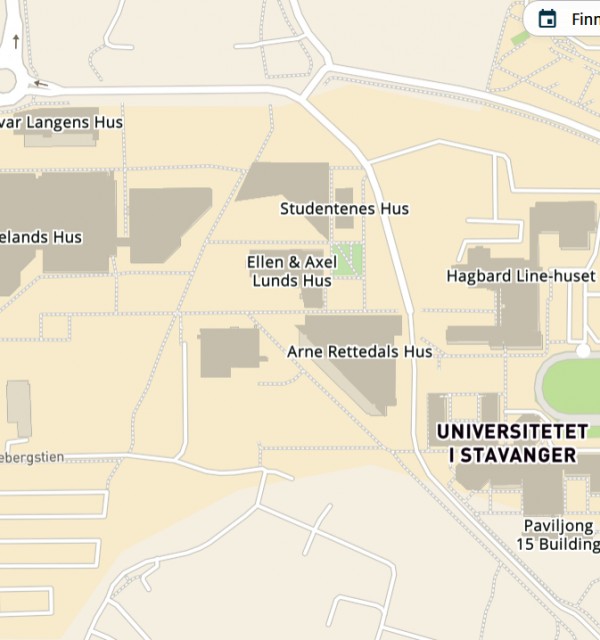 Illustrasjon av det interaktive kartet over campus Ullandhaug