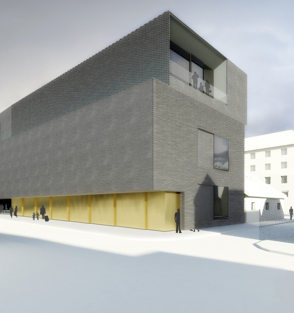 Forslag til nytt formidlingsbygg ved Arkeologisk museum. Illustrasjon ved Narud Stokke Wiig AS