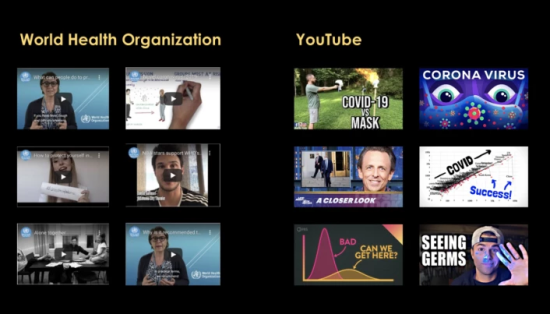 Illustrasjonsfoto. Screenshots av ulike filmer fra helsemyndigheter og YouTube om koronavirus