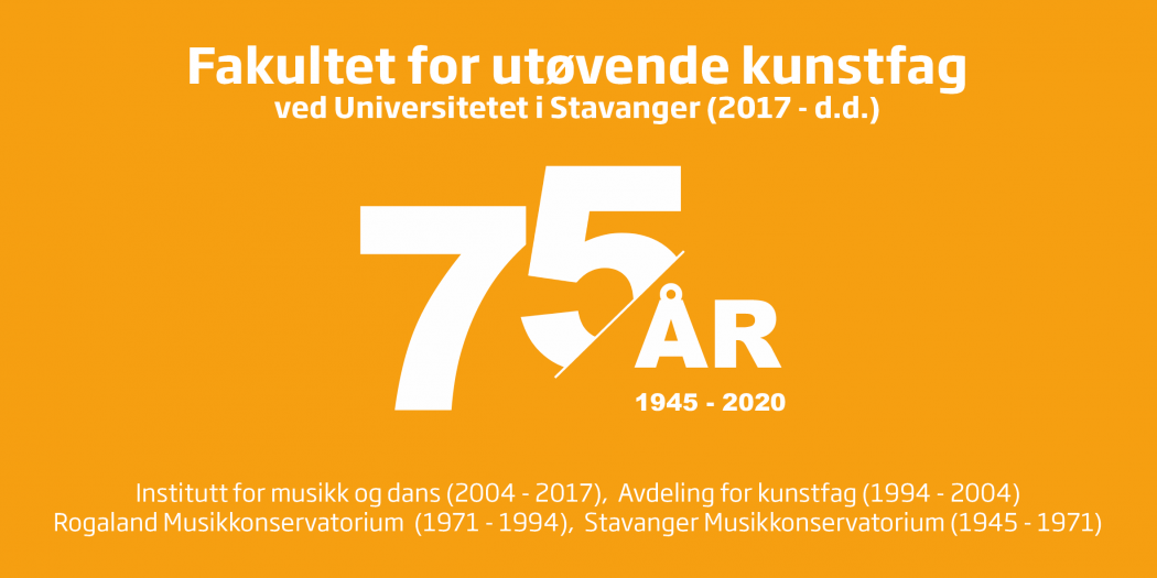 Fakultet for utøvende kunstfag 75 år. Illustrasjon.