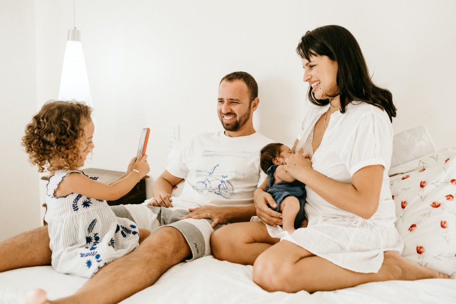 Familie på fire