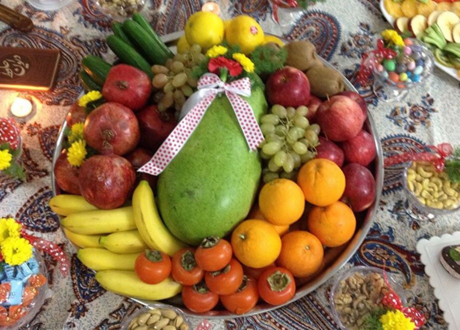 Typiske frukter som spises under feriringen av yalda
