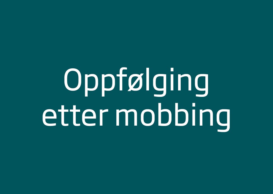 Forside bilde av brosjyren "Oppfølging etter mobbing".