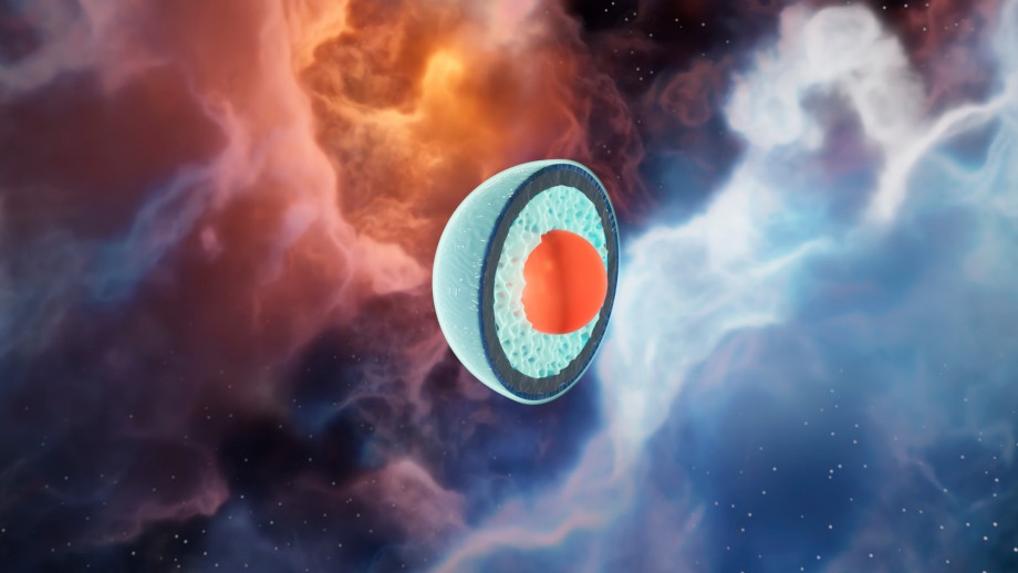 Illustrasjon av kjernen til en nøytronstjerne
