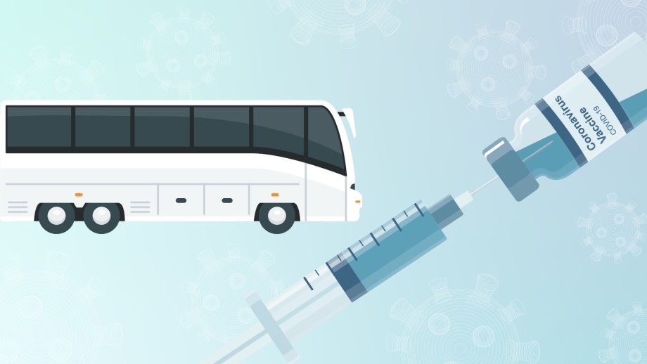 Illustrasjonsbilde av vaksinebuss