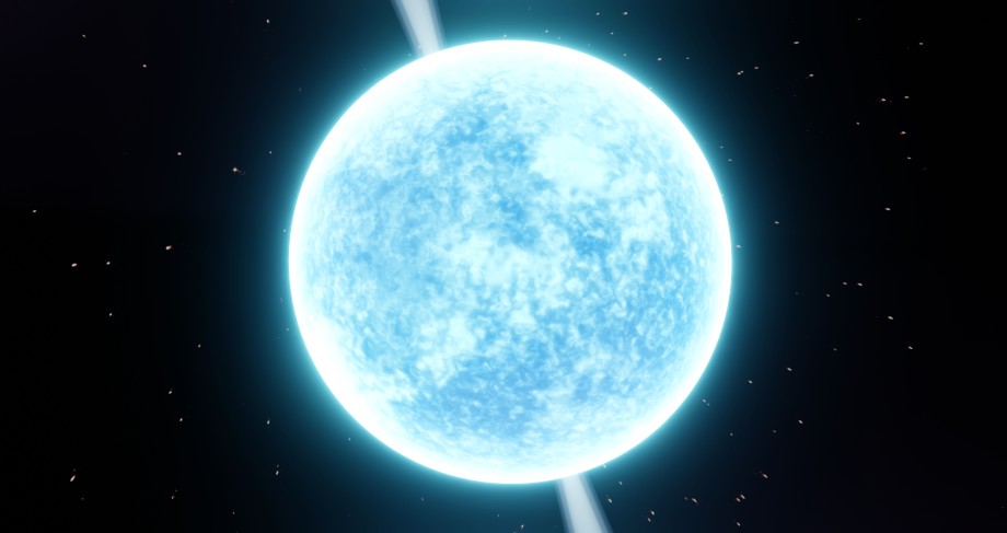 Neutron star, Pulsar 3d illustration