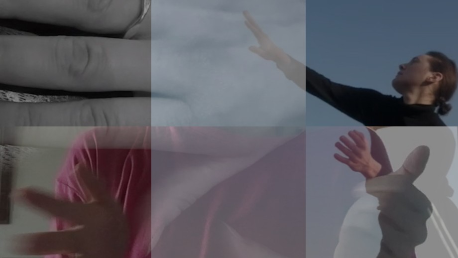 Kunstnerisk bildekollasj med tre ulike bilder som flyter over i hverandre. Ett av bildene viser en person som strekker hånden sin opp mot himmelen, som flyter over i et bilde av en hånd med ring på.