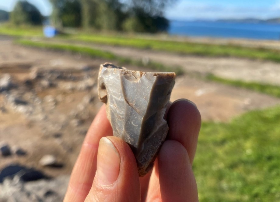 Nærbilde av kjernen da den ble funnet.
