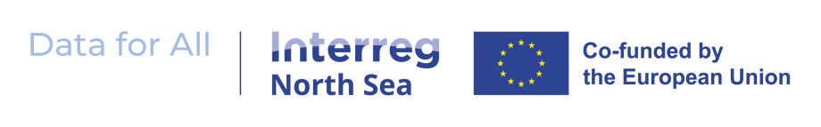 Interreg North Sea teksten Data for all med EU flagg