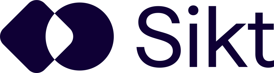 Mørkeblå logo med skriften Sikt.