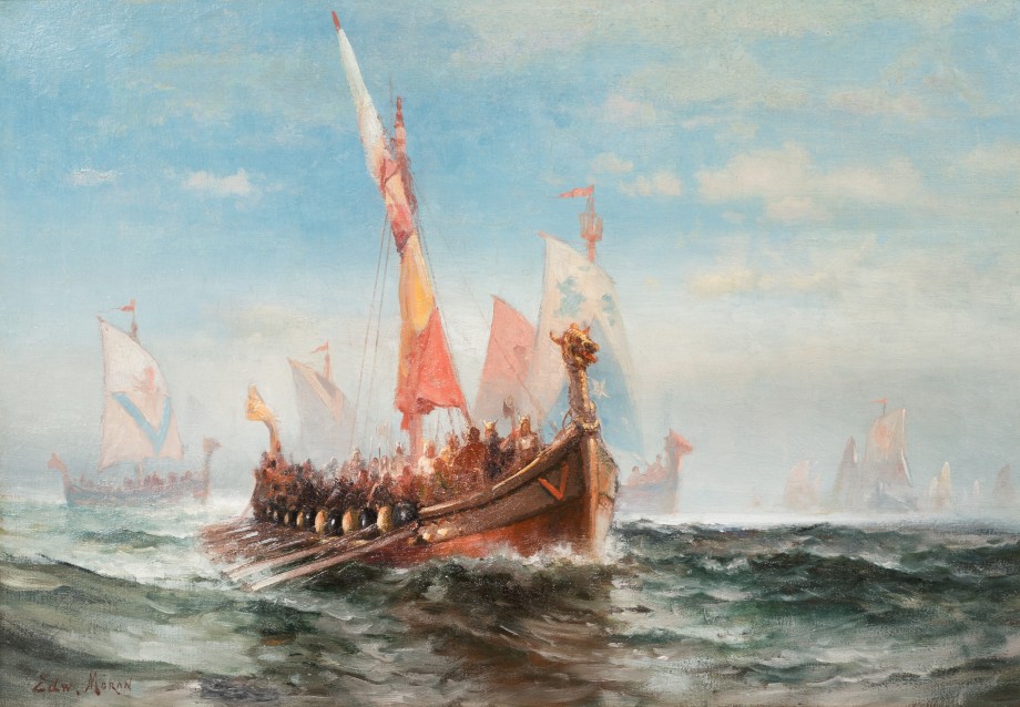 Viking Armada av Edward Moran. (Wikimedia Commons)