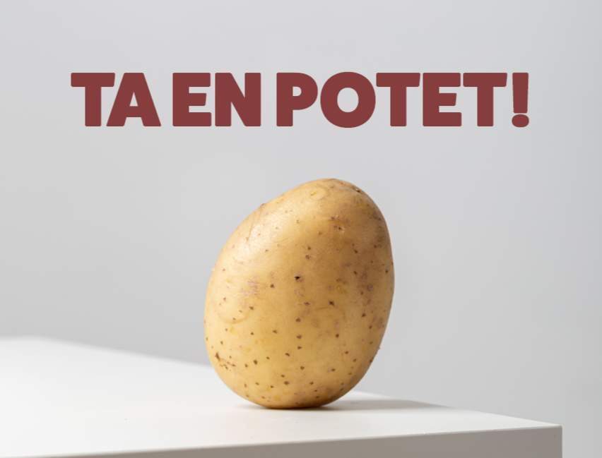 Banner for arrangement om poteter