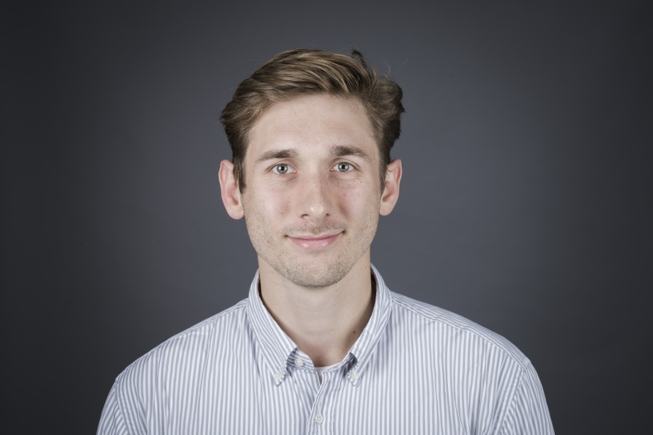 Portait of a young man with a striped shirt