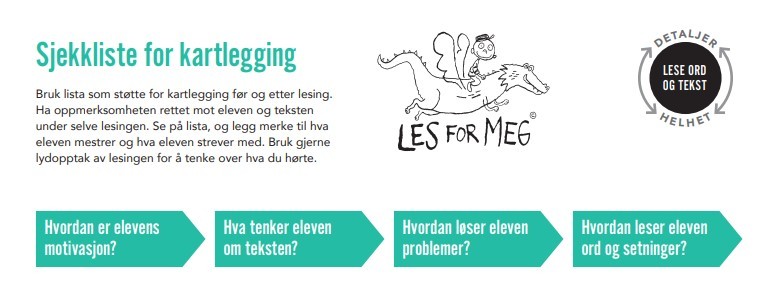 Sjekkliste for kartlegging av elevenes lesemotivasjon