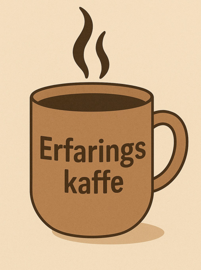 Kaffekopp med tekst på