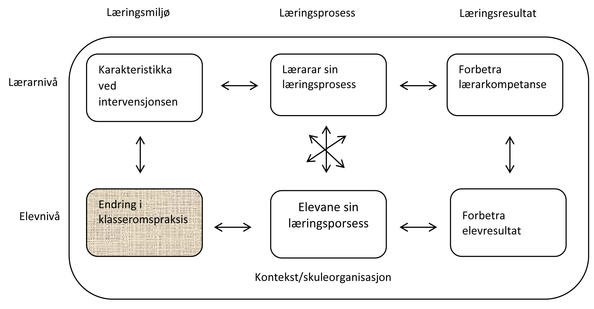 Figur av integrerte læringsprosessar for lærar og elevar