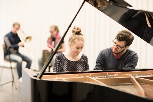 Foto fra Jazzskolen. Jazzstudent Herman Arff Gulseth. Foto: Morten Berentsen.