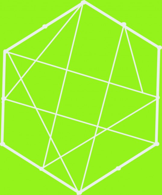Logoelement - sekskant med streker