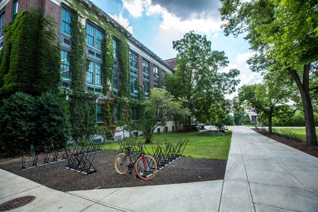 bike parked on campus by Ryan Jacobson