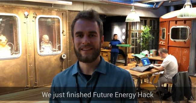 Skjermbilde fra video fra Future Energy Hack.