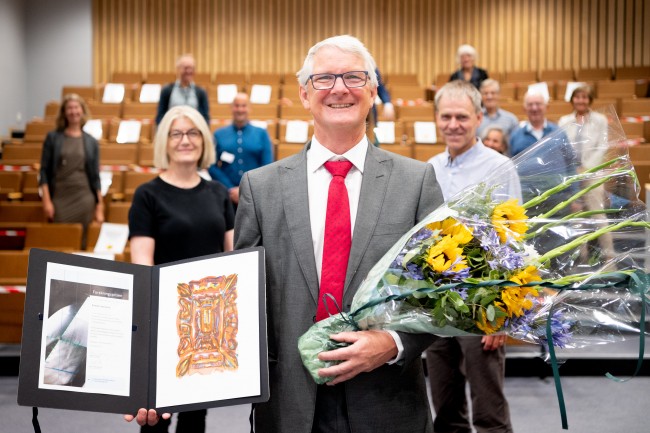 Emiel Janssen vant forskningsprisen. Foto: Svein Lunde, SUS