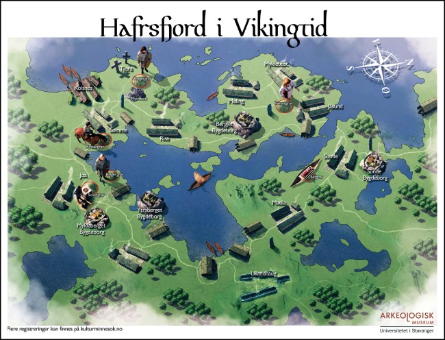 Kart over Hafrsfjord Rikssamlingsjubileet