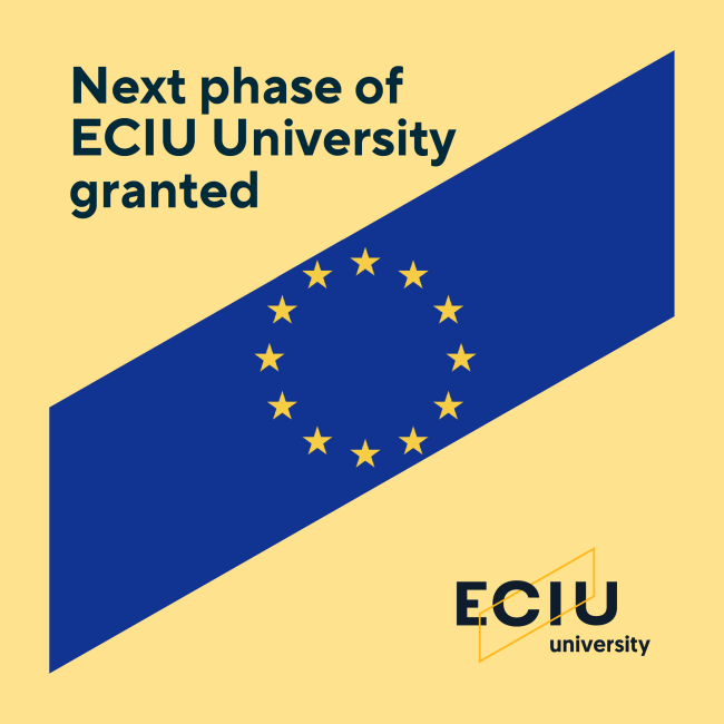 Banner saying "ECIU University next phase granted!"