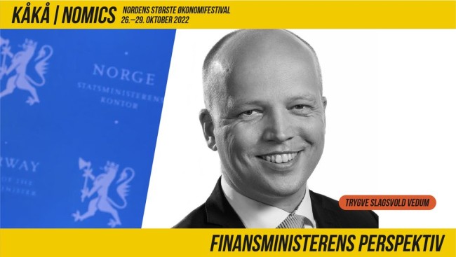 Plakat for Finansministerens perspektiv, arrangement under Kåkå|nomics 2022