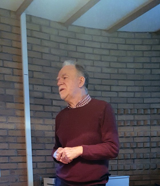 Man giving a presentation.